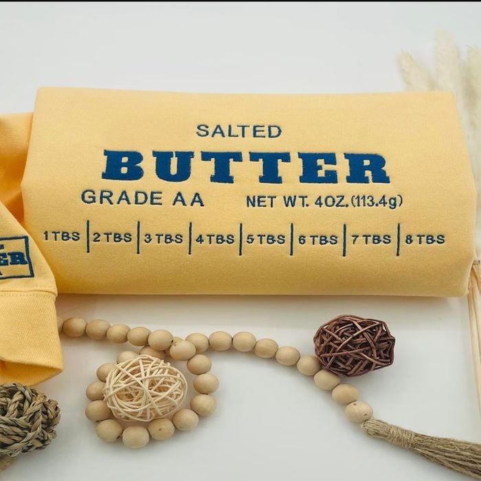 Gift Ideas For Bakers Salted Butter Embroidery Sweatshirt Via Merchant