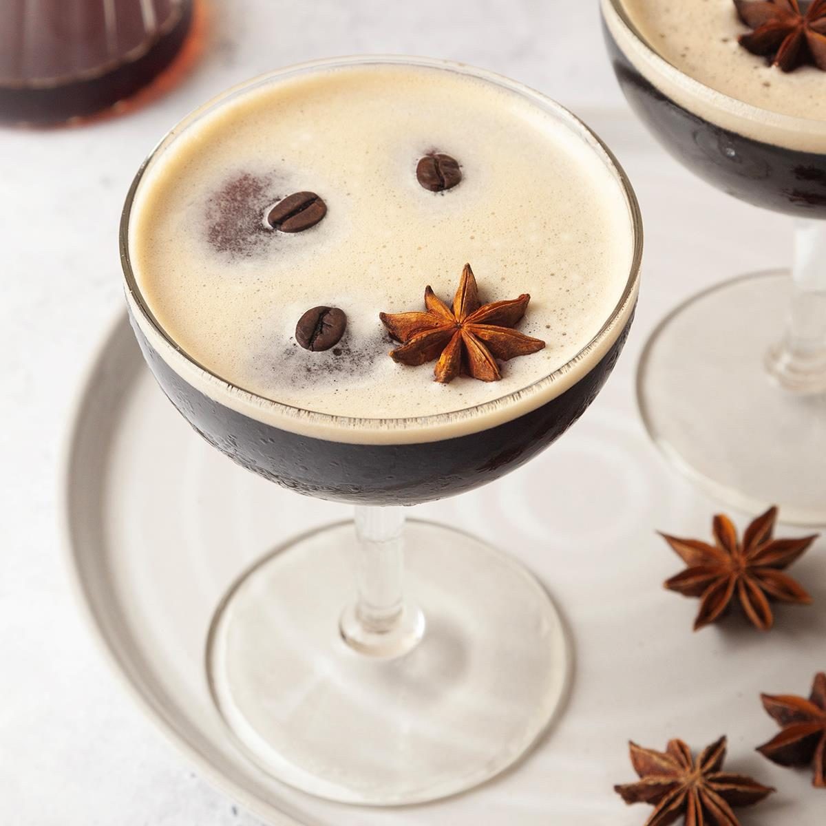 Glamorous Cocktails To Celebrate Your Showgirl Era The Life Of A Showgirl Feat. Sabrina Carpenter Dirty Chai Espresso Martini