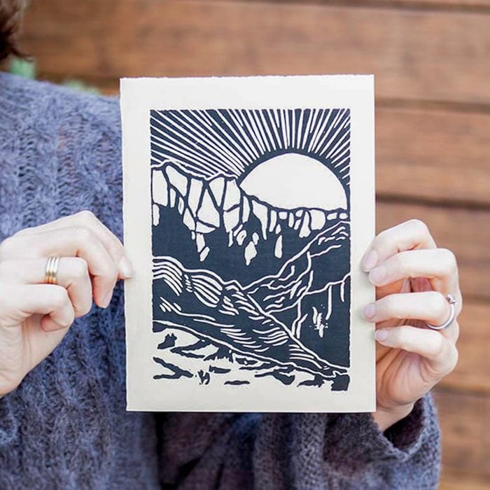 Linocut Landscape Printmaking Workshop Via Crafter.com