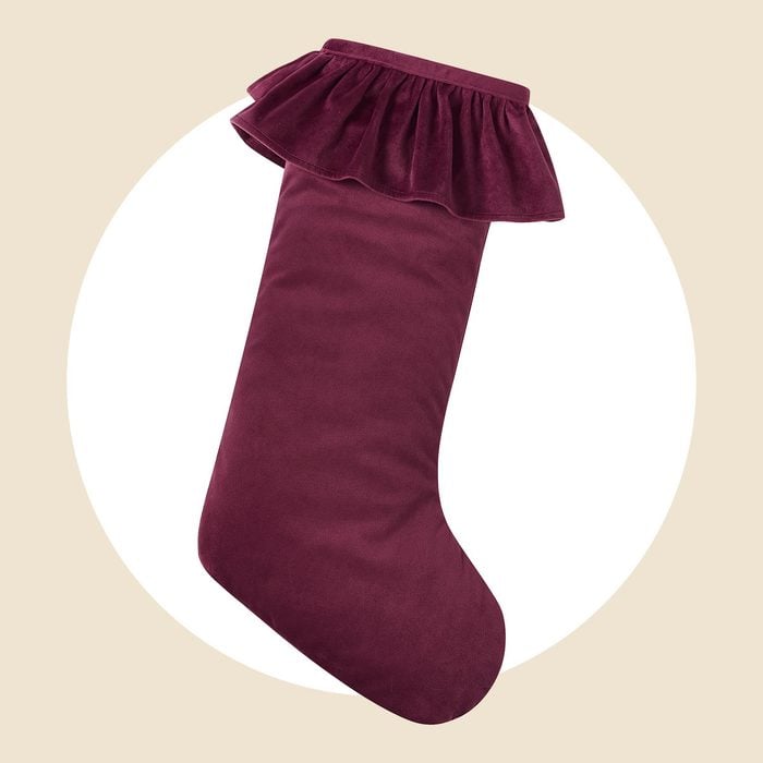 Red Ruffle Christmas Stocking