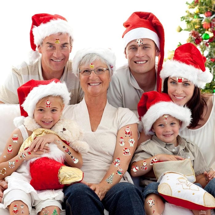 10 Sheets Luminous Christmas Tattoos For Kids Via Amazon.com