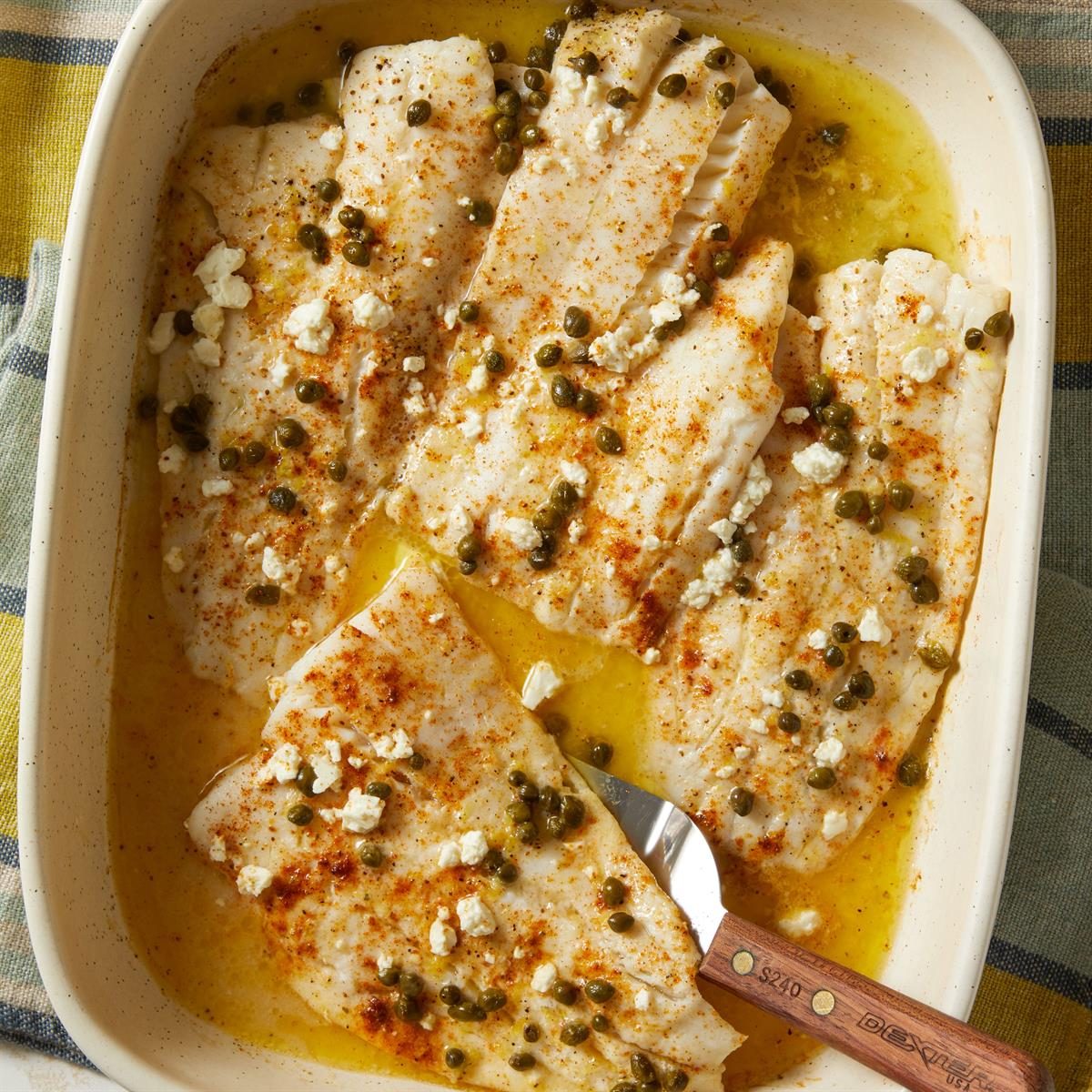 Baked Cod with Lemon and Capers