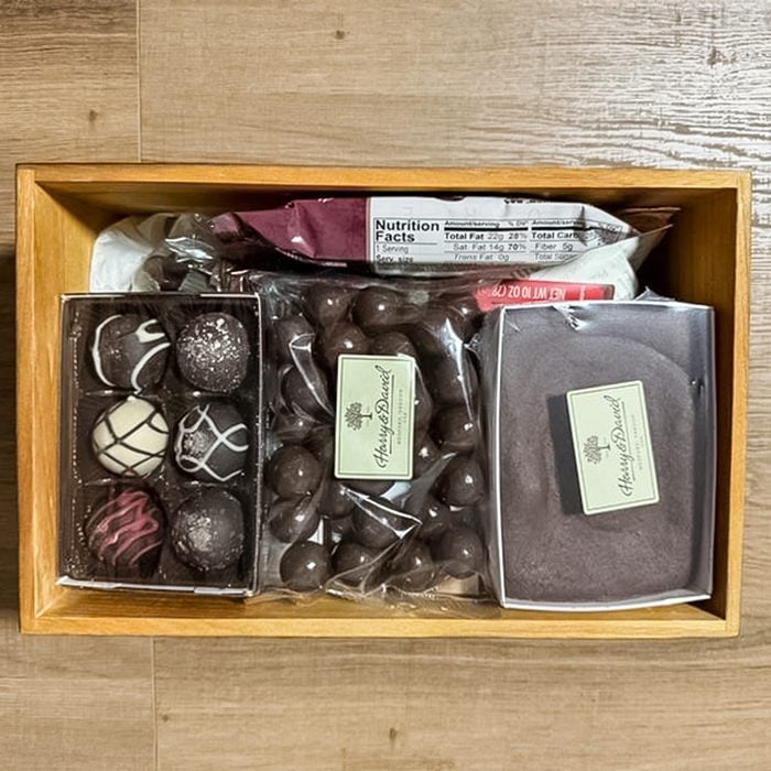Chest Of Chocolates With Wine