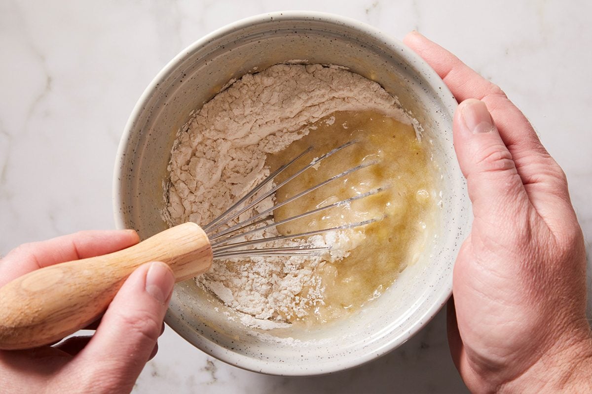 whisking all purpose flour 