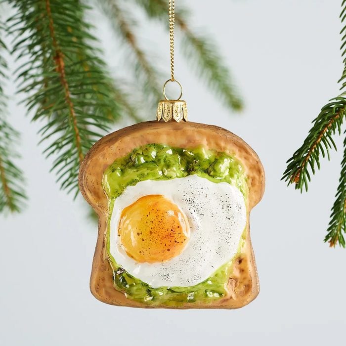 Sur La Table Avocado Toast Glass Ornament Via Surlatable.com