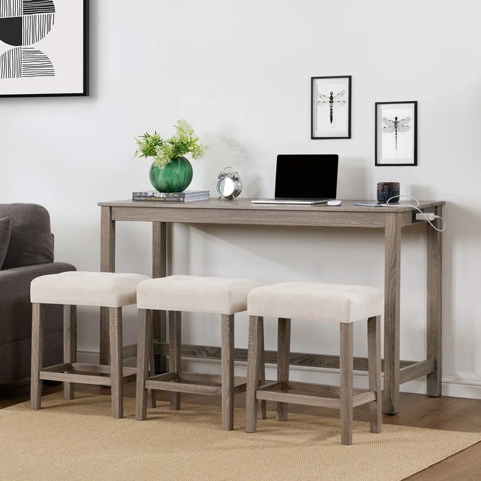Winston Porter Preson Transitional Bar Table Set Via Wayfair.com