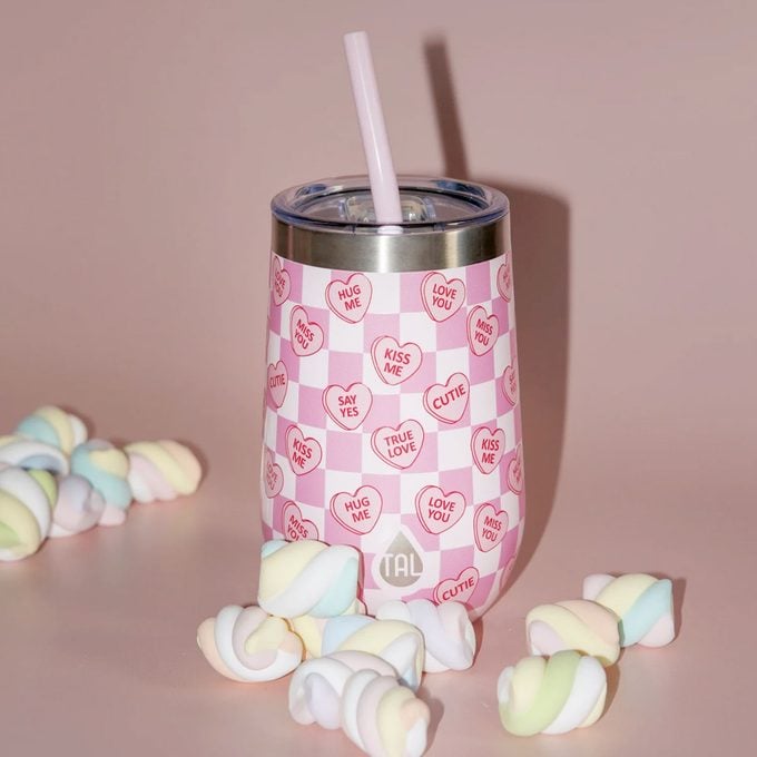 Walmart Just Dropped The Cutest Valentine's Day Drinkware Shop The Stainless Steel Wine Tumbler Via Walmartimages.com